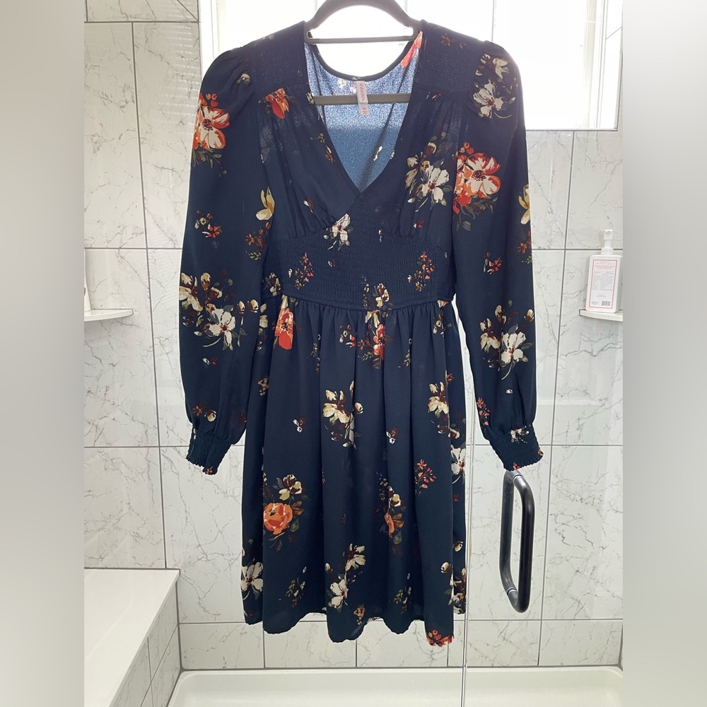 Target floral long sleeve mini dress